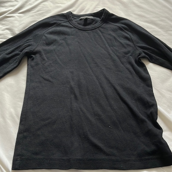 Banana Republic Black Ribbed Long Sleeve Tee - Picture 1 of 2